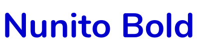 Nunito Bold font